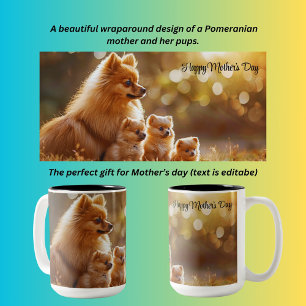 Tasse 2 Couleurs Fête des Mères Poméranienne
