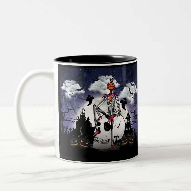 Tasse 2 Couleurs Fête d'Halloween effrayante, Maison hantée (Gauche)