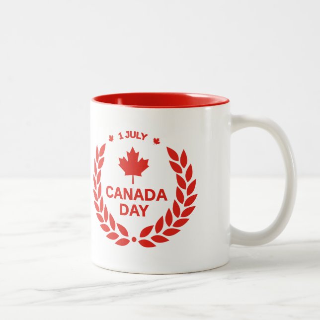 Tasse 2 Couleurs Fête du Canada /1er juillet (Droit)