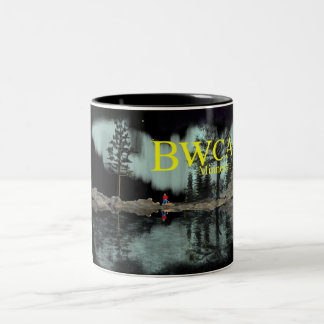 Tasse 2 Couleurs Feu de camp de l'aurore de BWCA Minnesota
