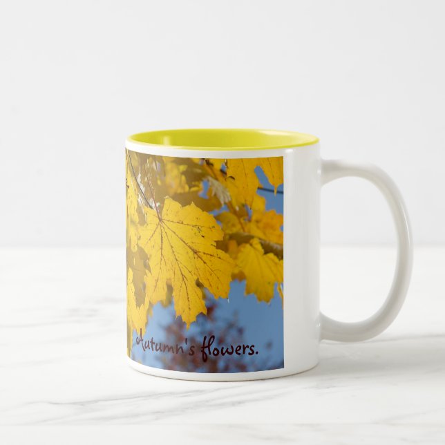 Tasse 2 Couleurs Feuille d'automne de TDGallery (Droit)