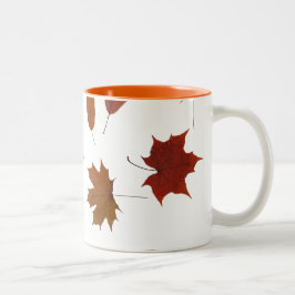 Tasse 2 Couleurs Feuille d'automne photographique de nature