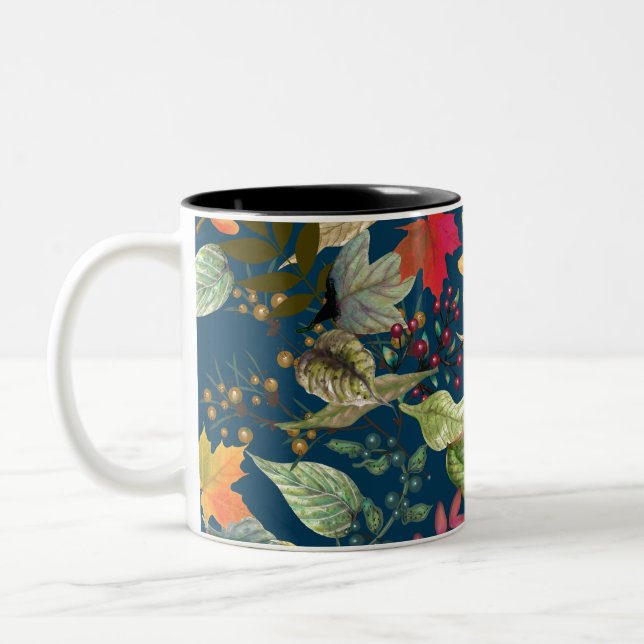 Tasse 2 Couleurs Feuilles automnales (Gauche)