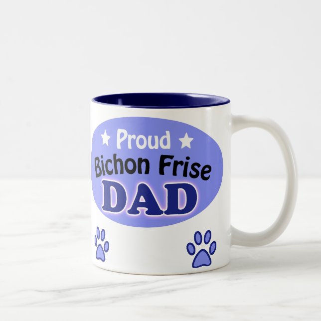 Tasse 2 Couleurs Fier Bichon Frise Papa (Droit)