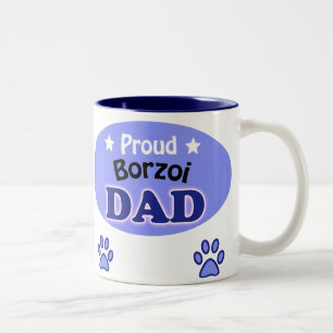 Tasse 2 Couleurs Fier Borzoi Papa