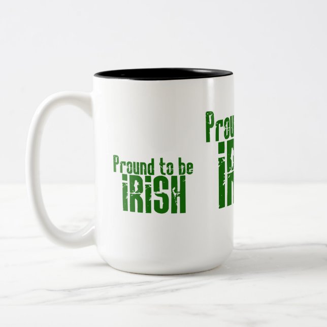 Tasse 2 Couleurs Fier d'être irlandais (Gauche)