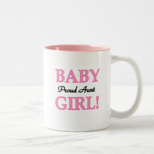 Tasse 2 Couleurs Fier Tante Bébé Fille T-shirts et cadeaux