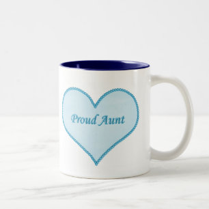 Tasse 2 Couleurs Fier Tante Mug, Bleu