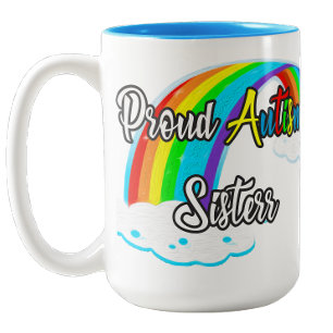 Tasse 2 Couleurs Fière autisme Soeur casse-tête