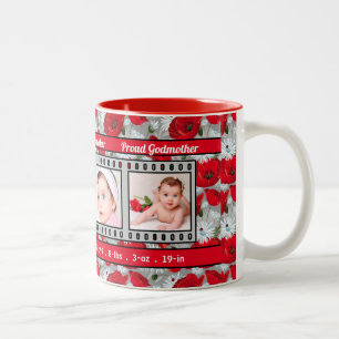 Tasse 2 Couleurs Fière nouvelle mère rouge pavots 4 Photo