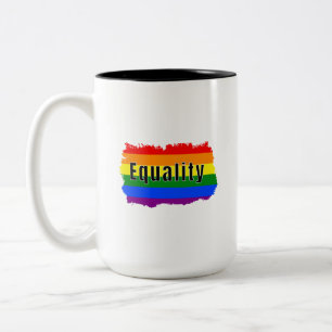 Tasse 2 Couleurs Fierté Arc-en-ciel Égalité