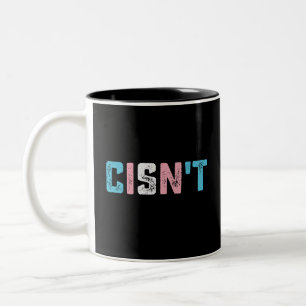 Tasse 2 Couleurs Fierté transgenre Cis n'est pas drapeau trans LGBT