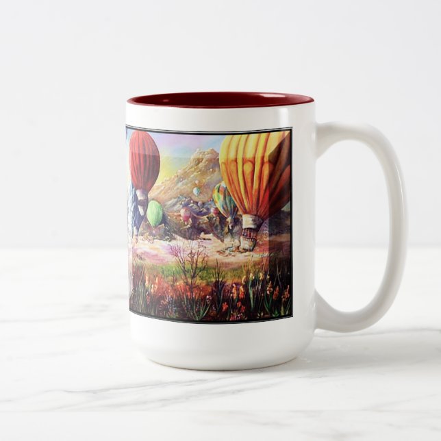 Tasse 2 Couleurs "Fiesta chaude de ballon à air" (Droit)