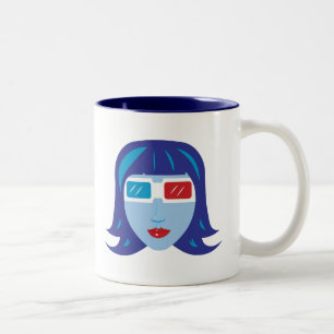 Tasse 2 Couleurs Fille 3D