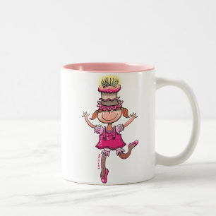 Tasse 2 Couleurs Fille de joyeux anniversaire
