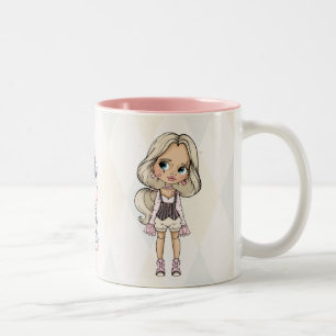 Tasse 2 Couleurs Fille Harlequin de Carnaval
