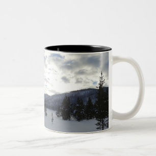 Tasse 2 Couleurs Fin d'une journée de neige dans le parc national d