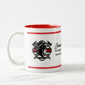 Tasse 2 Couleurs Firefighter Maltese Cross & Thin Red Line Flag  Tw