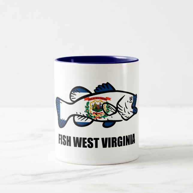 Tasse 2 Couleurs Fish West Virginia (Centre)