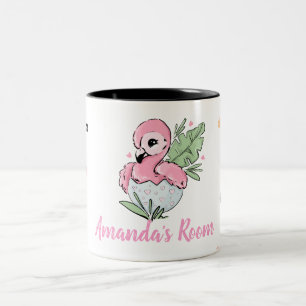 Tasse 2 Couleurs Flamant rose bébé chic, Étoiles, Princesse