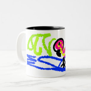 Tasse 2 Couleurs Flamants roses mariage plaisir d'été