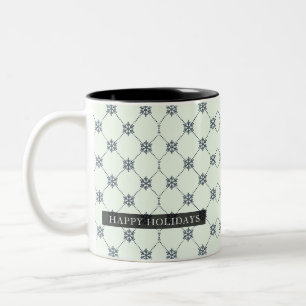Tasse 2 Couleurs Flammes de neige vertes modernes Noires Joyeuses v