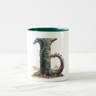 Tasse 2 Couleurs Flammes déchiquetées : Dragon Cute Cup - Type J