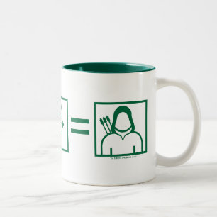 Tasse 2 Couleurs Flèche   Équation de flèche verte