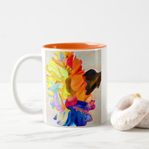 Tasse 2 Couleurs Fleur d'aquarelle Neon Carnation