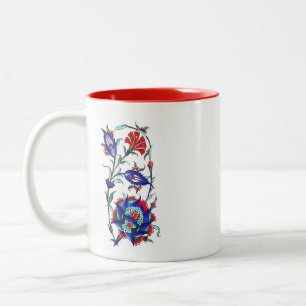 Tasse 2 Couleurs Fleur de carreaux turcs