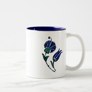 Tasse 2 Couleurs Fleur de carreaux turcs