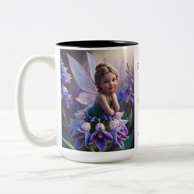 Tasse 2 Couleurs Fleur de Larkspur (Gauche)