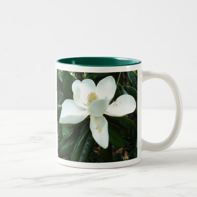 Tasse 2 Couleurs Fleur de magnolia (Droit)