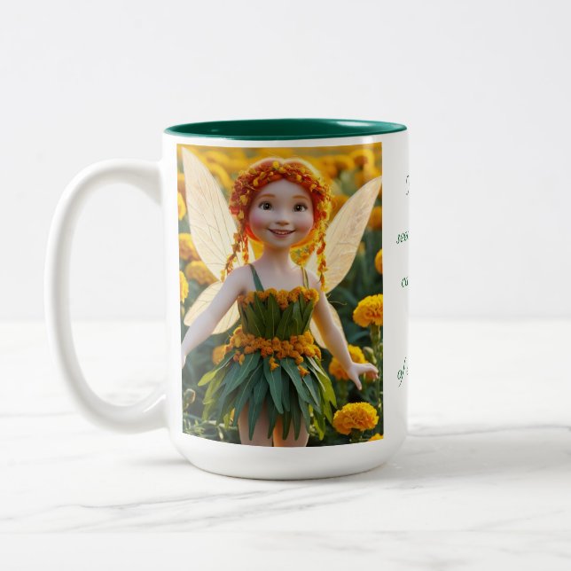 Tasse 2 Couleurs Fleur de Marigold (Gauche)