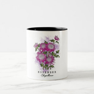 Tasse 2 Couleurs Fleur de novembre mignonne