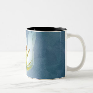 Tasse 2 Couleurs Fleur de tulipe blanche