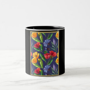 Tasse 2 Couleurs Fleur du mois de naissance Août Popot