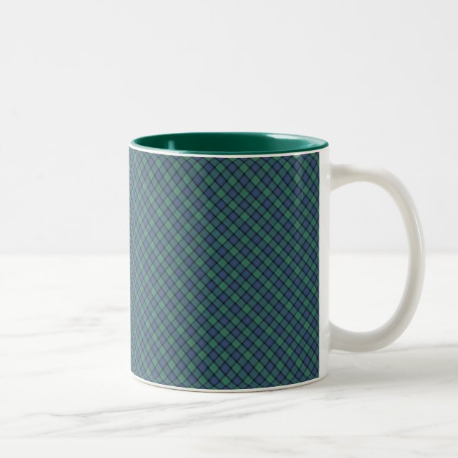 Tasse 2 Couleurs Fleur écossaise Tartan (Droit)