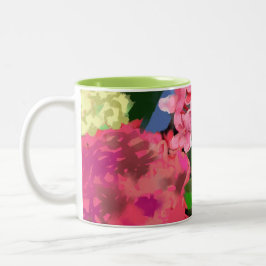 Tasse 2 Couleurs Fleur Hawaïenne rose