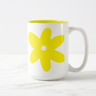 Tasse 2 Couleurs Fleur jaune