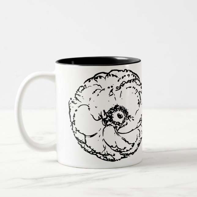 Tasse 2 Couleurs Fleur naturel (Gauche)