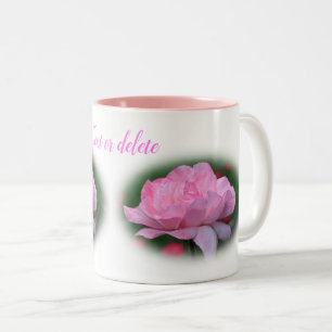 Tasse 2 Couleurs Fleur rose céleste personnalisée