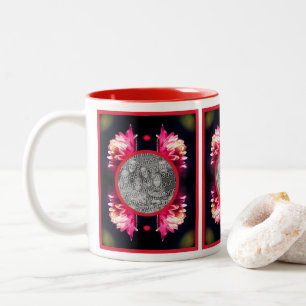 Tasse 2 Couleurs Fleur Rouge Dans Le Cadre Sunlight Ajouter Votre P