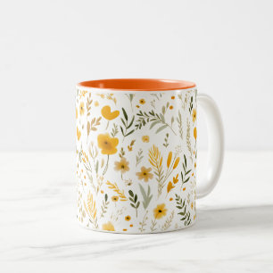 Tasse 2 Couleurs Fleur sauvage 15 oz