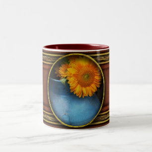 Tasse 2 Couleurs Fleur - Tournesol - Petit soleil bleu