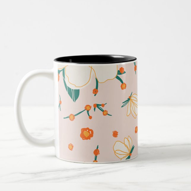 Tasse 2 Couleurs Fleurs (Gauche)