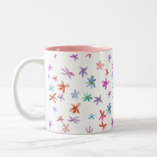 Tasse 2 Couleurs Fleurs à l'aquarelle