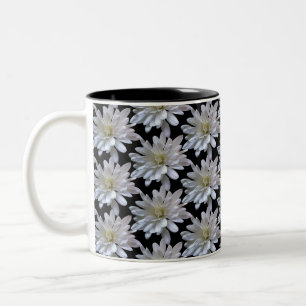 Tasse 2 Couleurs Fleurs blanches motifs de marguerite