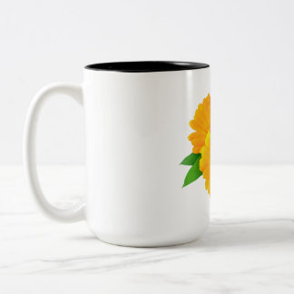 Tasse 2 Couleurs Fleurs Calendula arrangées