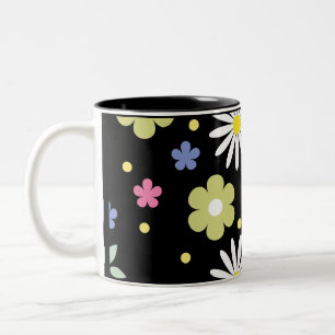 Tasse 2 Couleurs Fleurs colorées 